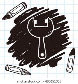 wrench doodle drawing