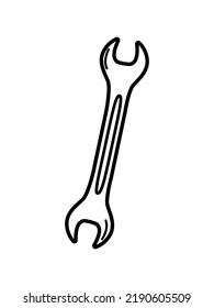 Schraubenvektor, Karikaturenbauwerkzeug einzeln auf Weiß.