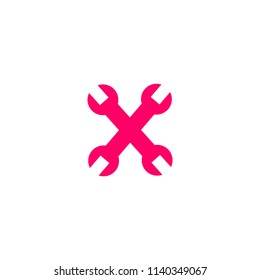 wrench engineer instrument line vector icon