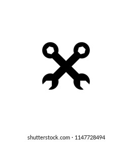 wrench engineer instrument line vector icon