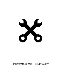 wrench engineer instrument line vector icon