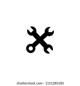 wrench engineer instrument line vector icon