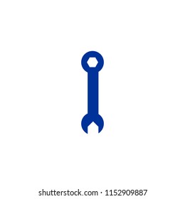 wrench engineer instrument line vector icon