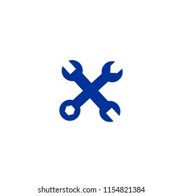 wrench engineer instrument line vector icon