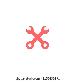 wrench engineer instrument line vector icon