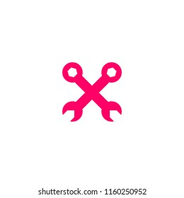 wrench engineer instrument line vector icon