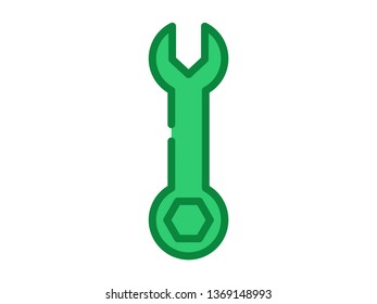 wrench filled line icon. Element of wrench icon for mobile concept and web apps. Thin filled line wrench icon can be used for web and mobile - Vector