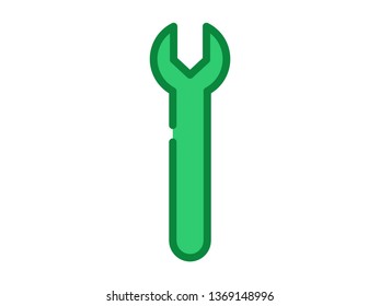 wrench filled line icon. Element of wrench icon for mobile concept and web apps. Thin filled line wrench icon can be used for web and mobile - Vector