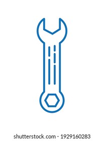 Wrench filled vector icon sign symbol