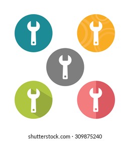 Wrench flat icon