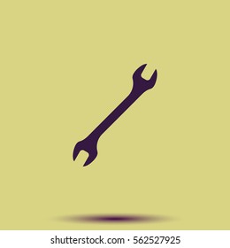 Wrench flat icon.