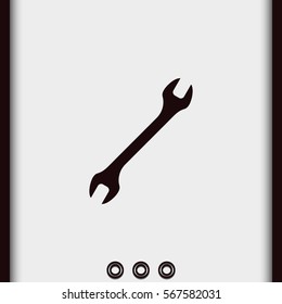 Wrench flat icon.
