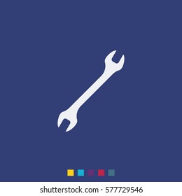 Wrench flat icon.