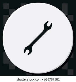 Wrench flat icon.