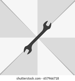 Wrench flat icon.