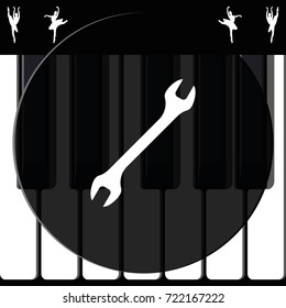 Wrench flat icon.