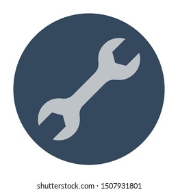 Wrench flat icon.You can be used wrench icon for several purposes.