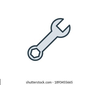 Wrench flat icon. Single high quality outline symbol for web design or mobile app.  House thin line signs for design logo, visit card, etc. Outline pictogram EPS10