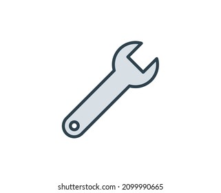 Wrench flat icon. Single high quality outline symbol for web design or mobile app.  House thin line signs for design logo, visit card, etc. Outline pictogram EPS10