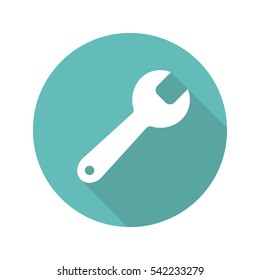 Wrench flat icon vector
