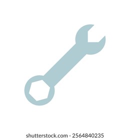 Wrench flat icon vector design illustration, automotive tolls icon design. 