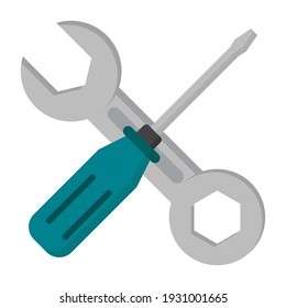 wrench flat icon of vector illustration