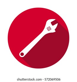 wrench flat icon, vector illustration