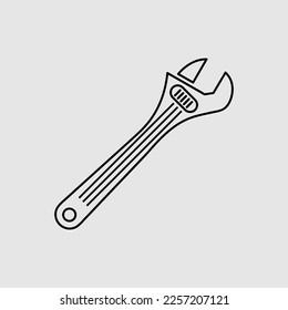 Wrench flat vector icon. trendy style illustration on white background 