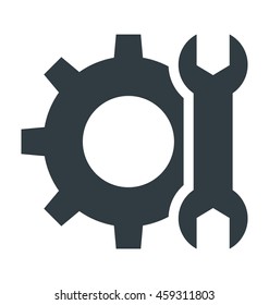 Wrench Gear Cool Vector Icon