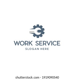 Wrench Gear Creative Logo Design