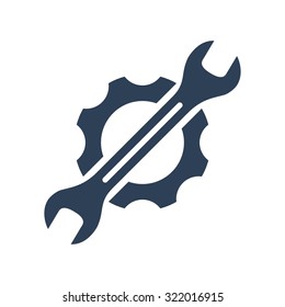 Wrench And Gear Icon, Logotype