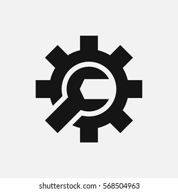 Wrench And Gear Icon, A Symbol Of Development And Customization