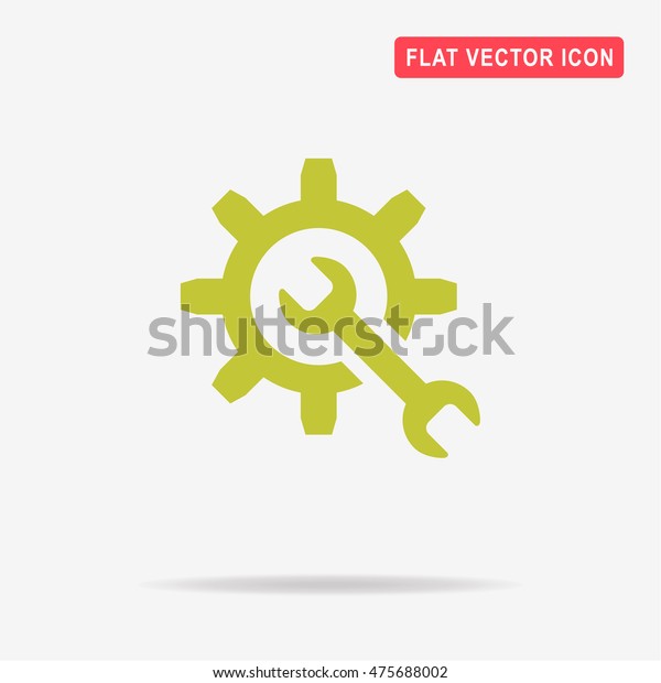 Wrench Gear Icon Vector Concept Illustration Stock Vector (Royalty Free