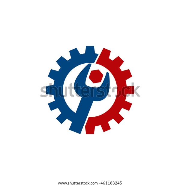 Wrench Gear Logo Stock Vector (Royalty Free) 461183245