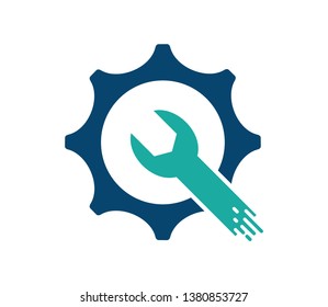 Wrench Gear Logo Template Icons Stock Vector (Royalty Free) 1380853727