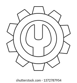 wrench gear tool icon