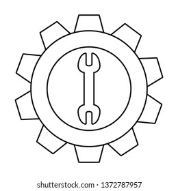 wrench gear tool icon