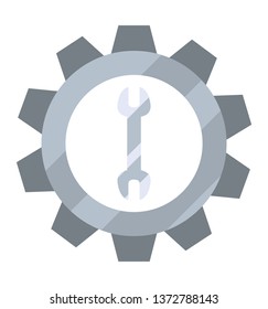 wrench gear tool icon