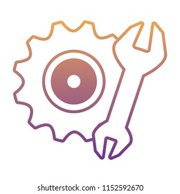 wrench and gear wheel