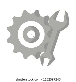 wrench and gear wheel