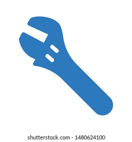 wrench glyph colour vector icon