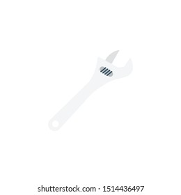 wrench glyph flat vector icon