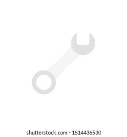 wrench glyph flat vector icon