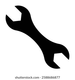 Wrench Glyph Icon Design For Personal And Commercial Use