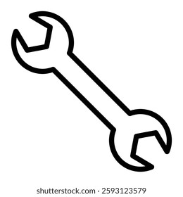 Wrench Glyph Icon Design For Personal nad Commercial Use