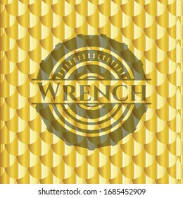 Insignia de oro francesa. Patrón de escalas. Ilustración vectorial. Detallado.