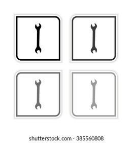 Wrench -  grayscale vector icon