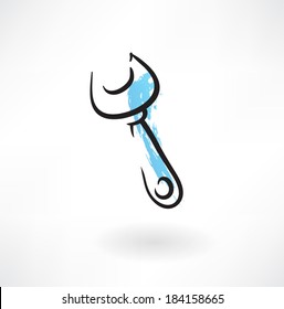 wrench grunge icon