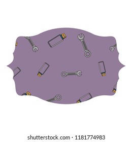 Wrench and hacksaw label frame