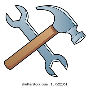wrench and hammer